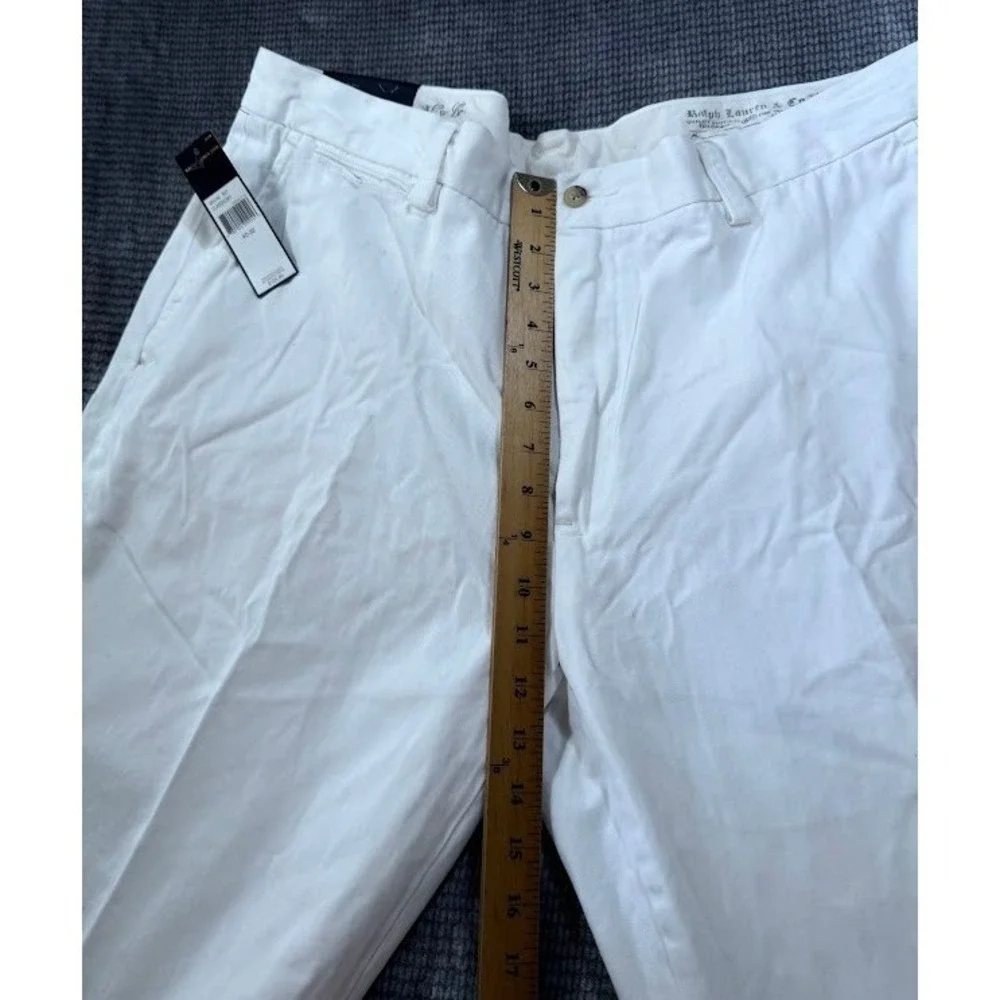 Polo Ralph Lauren Mens White Classic Cotton Chino Pocketed Pants 40x32 NWT
